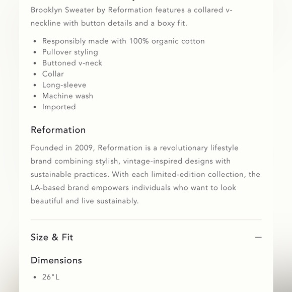 Reformation Rust Red V-Neck Knit Sweater - Picture 5 of 6